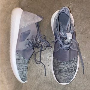 ADIDAS Grey Tubular Defiant Sneakers
